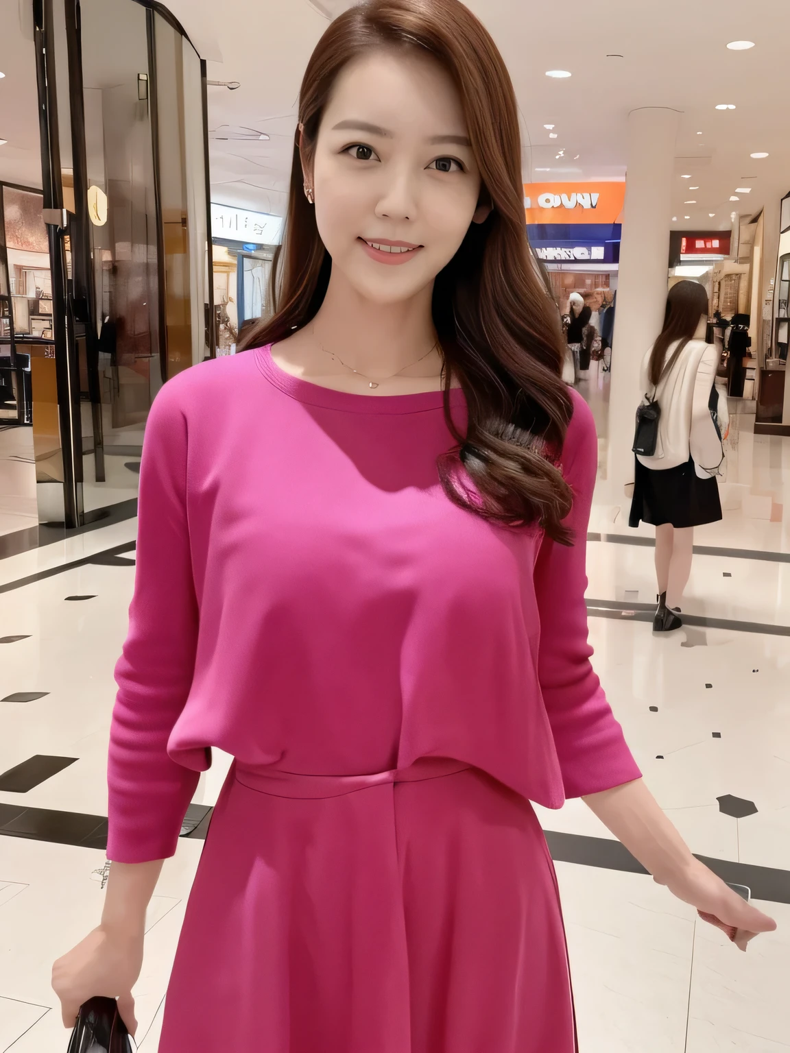1 Woman, At the mall,Solitary,Smile,slim , 8K