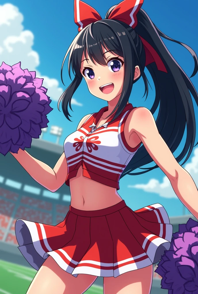 Cheerleader　Black Hair　Anime-style illustrations
