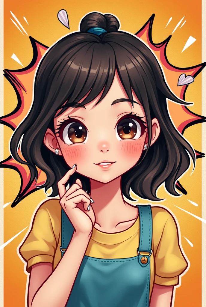 Woman from a comic book, cute, adorable and delicate