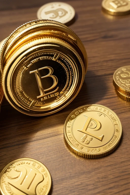Image logo channel coin cents realistic golden coin