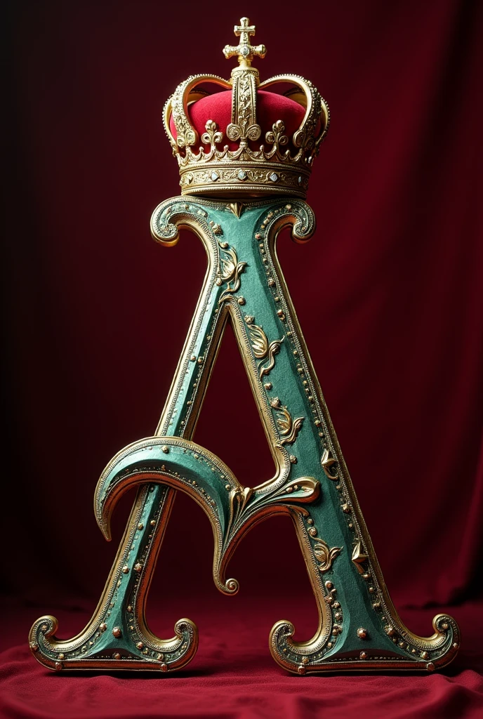 Letter A with crown