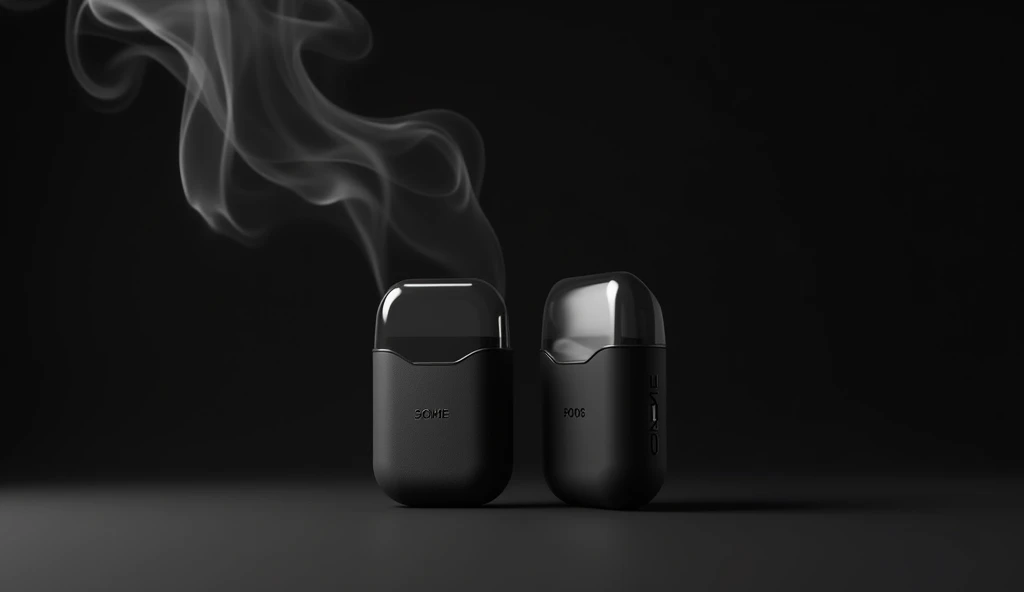 A profile picture, containing black background, two pods, smoke and the name "SOME PODS, ( pods sales profile)