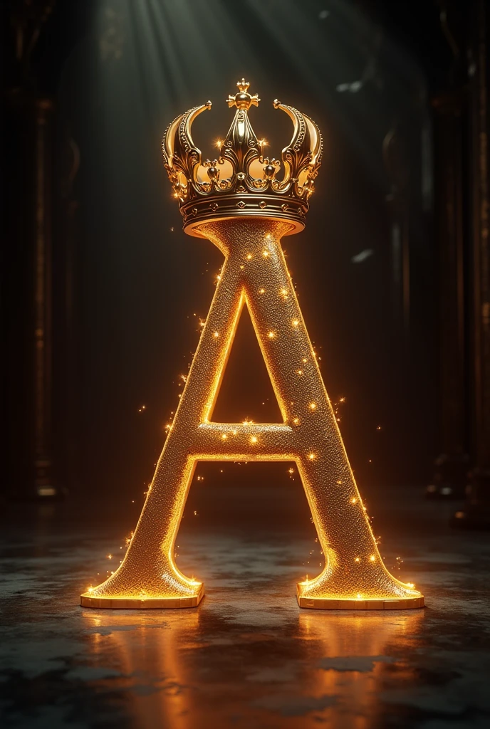 Letter A converted into a crown