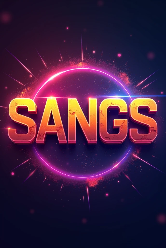 Create me a word SANGS with the kick stream logo
