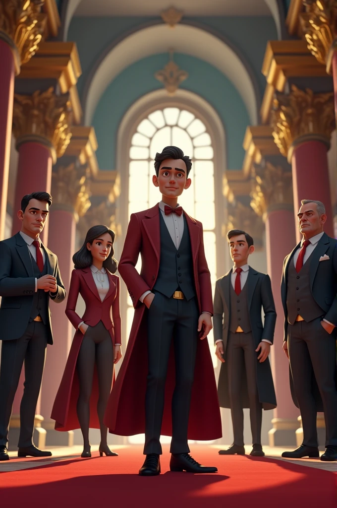 Im cinematic 3d cartoon style" This prompt sets up the core elements of the story, focusing on the suspenseful investigation and the intricate web of intrigue surrounding the king's disappearance.