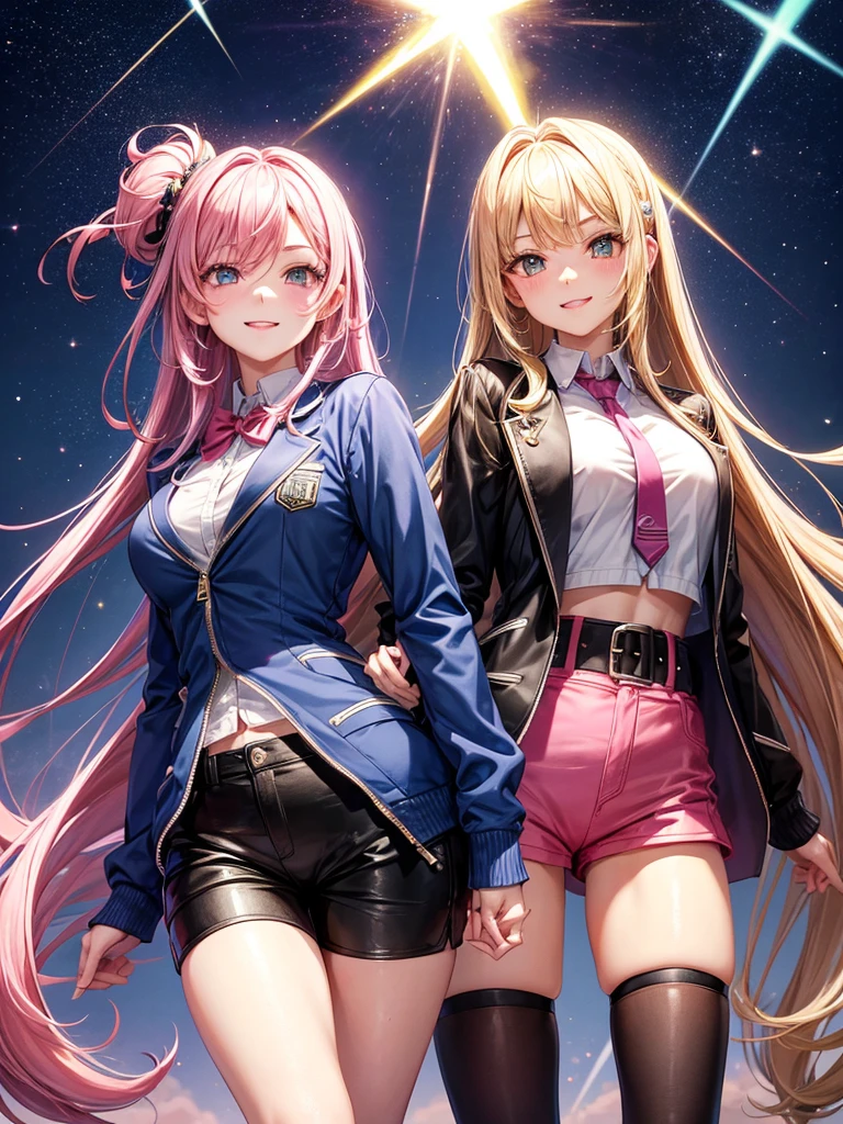 best quality，，smile，blazer，swimsuit，School，Collective of girls，pink track jacket，Physical education class，JK，Sexy and cute，future，Wearing a fastener bra，zipper bra，Long Hair，She has her bangs down，evolution系ファッション，Cuteness at its finest，Sparkling，Leather shorts，赤いLeather shorts，beautiful，middle School girlultiple girls are depicted,harem，idol group，infinite possibilities，Hair tucked behind ear，futureの服装，evolution，starry sky background，photo shoot，long hair，wearing a cardigan，beautiful girlの国，girl&#39;s paradise，highest quality，big breasts，leather jacket，happy girl,horny girl，Blue eyes，perfect face，standing position，She has her bangs down，fur jacket,Beautiful eyes，smooth hair，perfect eyes，beautiful girl，Angel Girl，multicolored hair colors，naughty girl，beautiful，High-dimensional beautiful girl，Multidimensional beautiful girl，gathering，Group、，