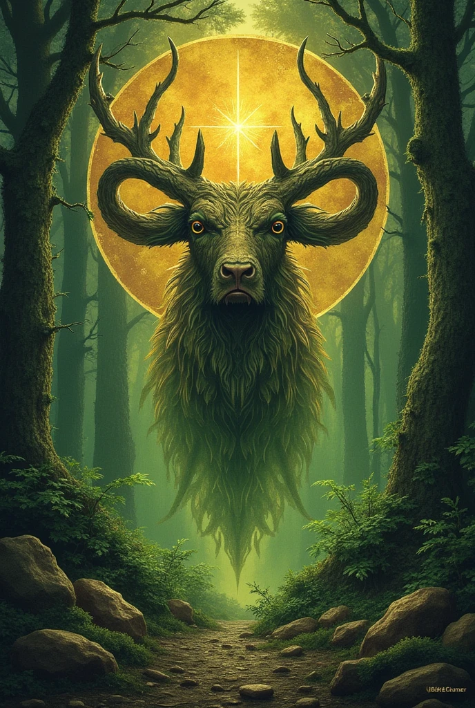 Symbol, forst, mystic, Runico, doradas, Unripe, Kuno, Brand Name, Druid, healing, animals, naturey