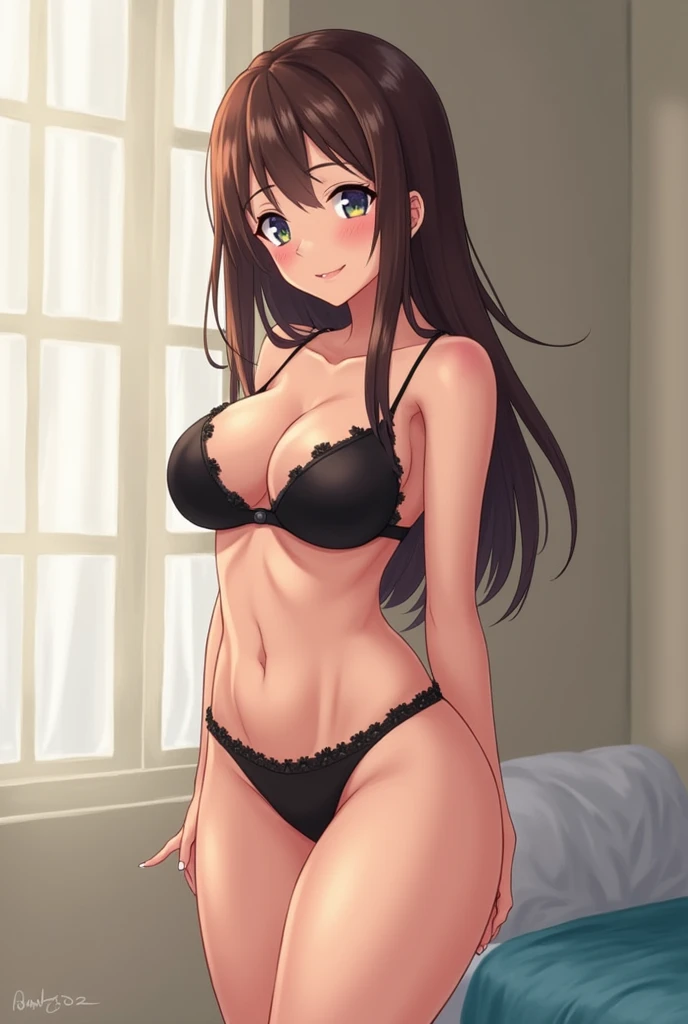 Anime woman showing her boobs uncensored