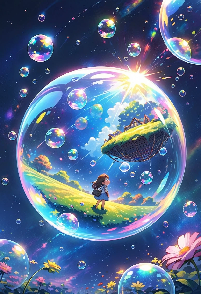 Outside bubble traps in universe and star. something that goes on forever without any limit or end