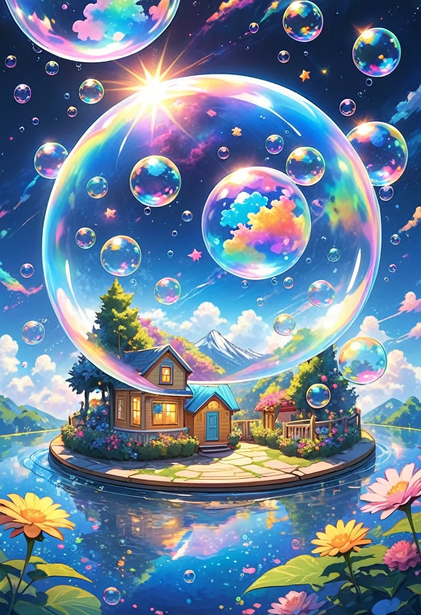 Outside bubble traps in universe and star. something that goes on forever without any limit or end