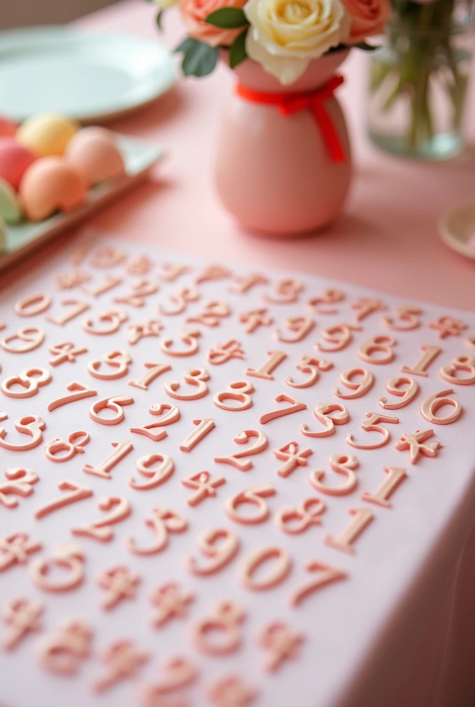 A table from 01 to 100 written Antonella's baby shower