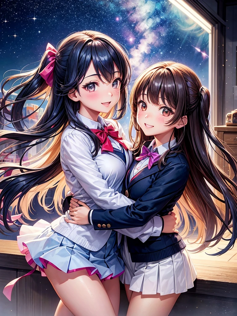 best quality，，smile，blazer，swimsuit，nepal，School，classroom，High-dimensional beautiful girl，Multidimensional beautiful girl，Several girls are depicted，They are hugging each other，Colorful，Different world，Collective of girls，JK，A girl taking off her uniform，future，Sexy and cute，New generation，futureの制服，Ribbon on uniform，Evolution of fashion，middle School girlultiple girls are depicted,harem，idol group，starry sky background，photo shoot，long hair，wearing a cardigan，beautiful girlの国，girl&#39;s paradise，highest quality，big breasts，leather jacket，happy girl,horny girl，Blue eyes，perfect face，standing position，She has her bangs down，fur jacket,Beautiful eyes，smooth hair，perfect eyes，beautiful girl，Angel，Angel Girl，multicolored hair colors，naughty girl，beautiful，High-dimensional beautiful girl，Multidimensional beautiful girl，Big Breasts，hoodie，leather jacket，gathering，Group、，