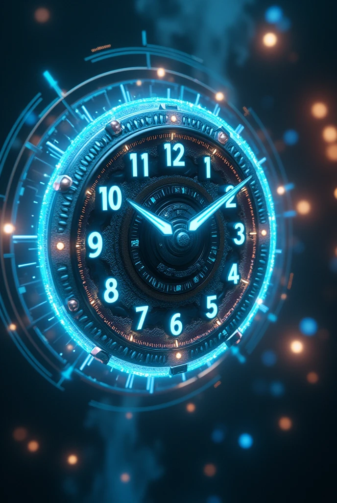 Create a photo of a digital clock that allows time travel.