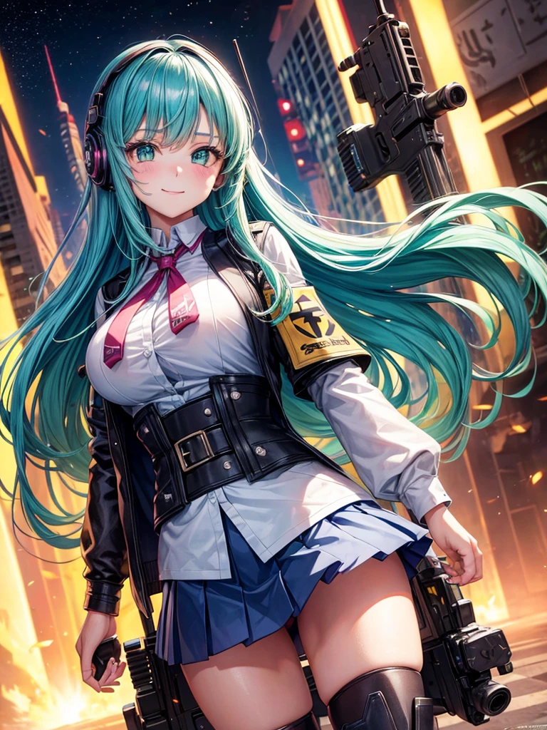 middle School girls,smile,Beautiful girls,Beautiful girl from another world,Gun of the Future,Girl holding a giant bazooka in her hand,The best quality to get you horny,Psychic,Wizard,battle,Colorfulな髪色,Perfect Girl,Super cute girl,Cyberpunk Background,Cute uniform,Uniform of the Future,Wearing a cardigan,Long Hair、Sparkling eyes,She has her bangs down,Colorful,Ultra HD,Young girl,sex,Green Eyes,Naughty Girls,Full body image,Big Breasts,Beautiful Girl's Paradise,Fashion Girl,Naughty Girls,Beautiful Girl Country,High-dimensional beautiful girl,A beautiful girl who transcends everything,So beautiful,Absurd,Beautiful girls,