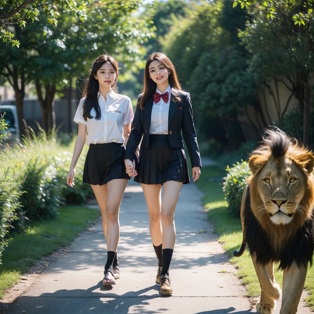 
Full body photo、high school girl　uniform　smile、((((Walking with lions))))、(8k、RAW Photos、Highest quality、masterpiece:1.2、Super detailed、Super Resolution、Ultra HD、8k wallpaper、Amazing details、Full Body Shot、Full body photo、High-resolution RAW color photos、Professional photos、A scene full of emotion、Very detailed and beautiful、Ultra HD、8k wallpaper、Amazing details、Huge file sizes、Highly detailed beautiful girls)
8k、RAW Photos、Highest quality、Super detailed、Super Resolution、Ultra HD、8k wallpaper、Amazing details
