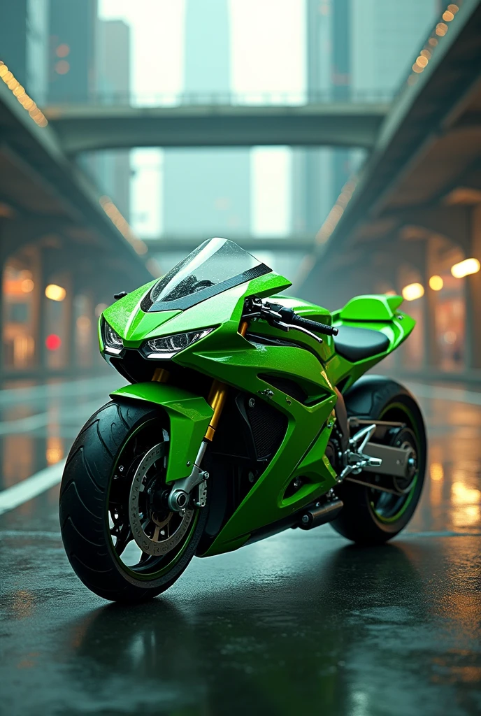 Green CR4 motorcycle  