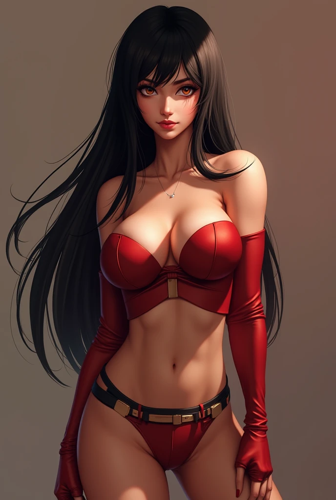 (Best Quality:1.3), (4K quality), Tifa by famtasy final vii, Alone, ((blush)), ((detailed face)), ((curvy body)), (tetas grandis), ???? body, ((castillo)), ((Volta's point of view)), is