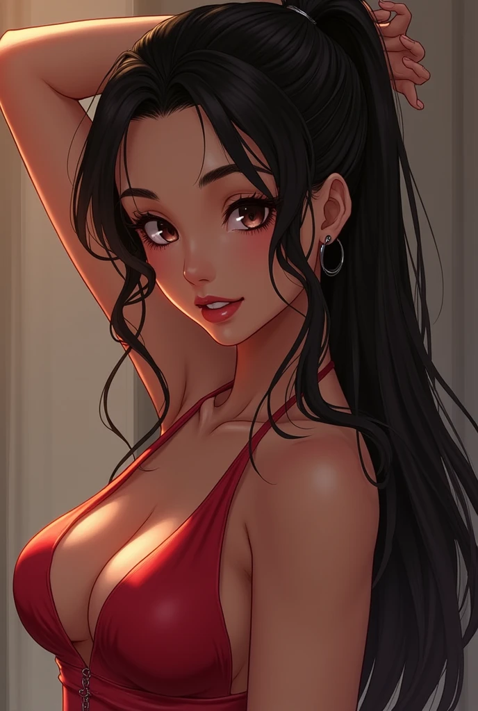 (Best Quality:1.3), (4K quality), Tifa by famtasy final vii, Alone, ((blush)), ((detailed face)), ((curvy body)), (tetas grandis), sexy body, ((castillo)), ((Volta's point of view)), is
