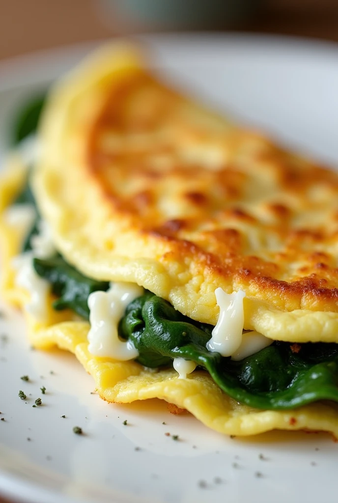 Spinach and cheese omelet