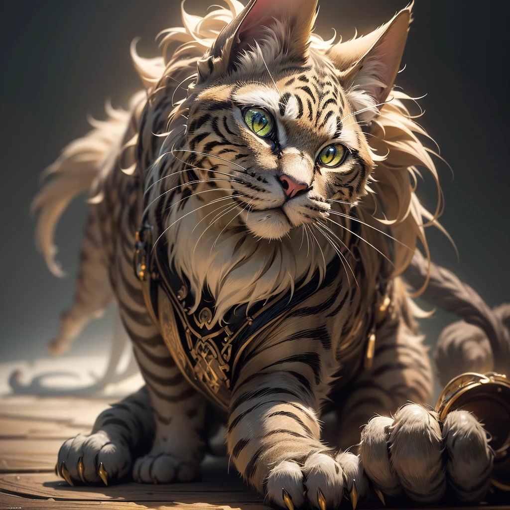 a highly detailed, intricate mechanical cat, half-body, masterpiece, best quality, ultra-detailed, realistic, photorealistic, photo-realistic, HDR, UHD, studio lighting, ultra-fine painting, sharp focus, physically-based rendering, extreme detail description, professional, vivid colors, bokeh, concept art