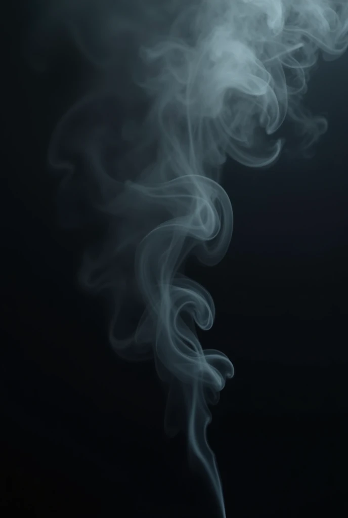 A photo with a black background and lots of smoke passing by from the side
