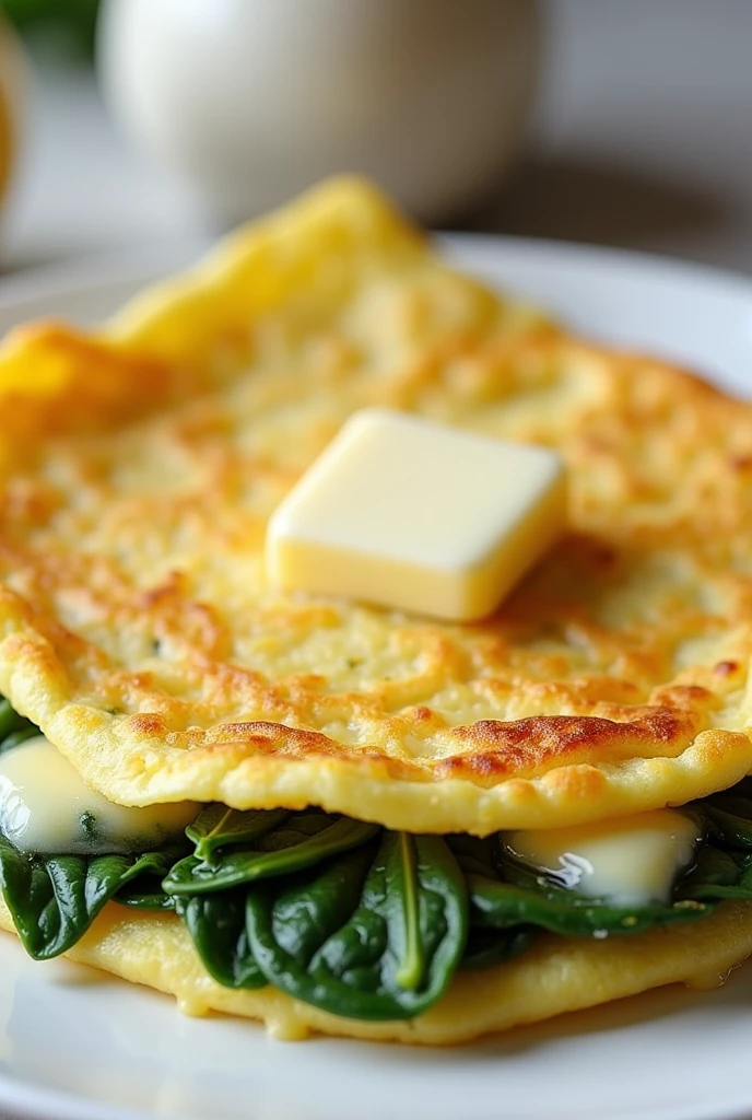  Spinach and cheese omelet