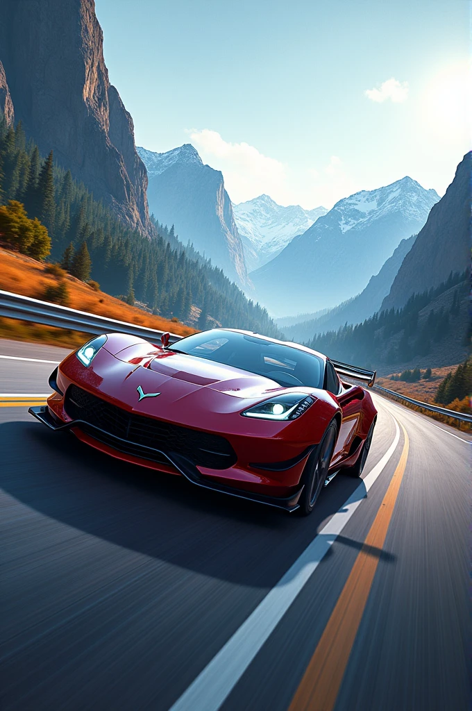 Create a car game banner that has the Ultimate Speed name logo on the side