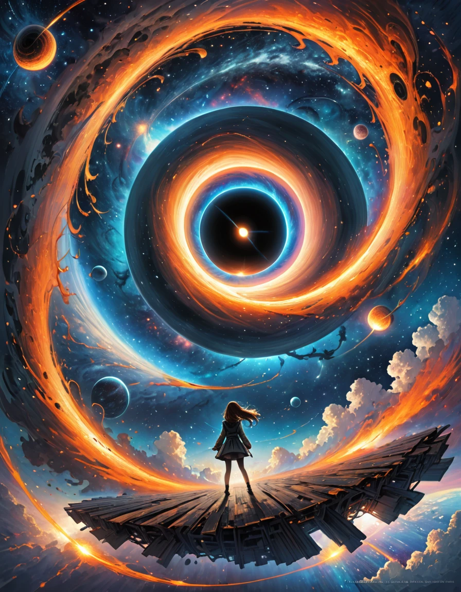 Traps in a universe. Time. Black hole. Something that goes on forever without any limit or end (infinity)