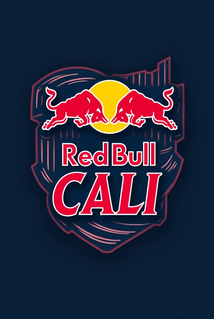 Create a logo for a football club from the Red Bull company and make the logo say Red Bull Cali