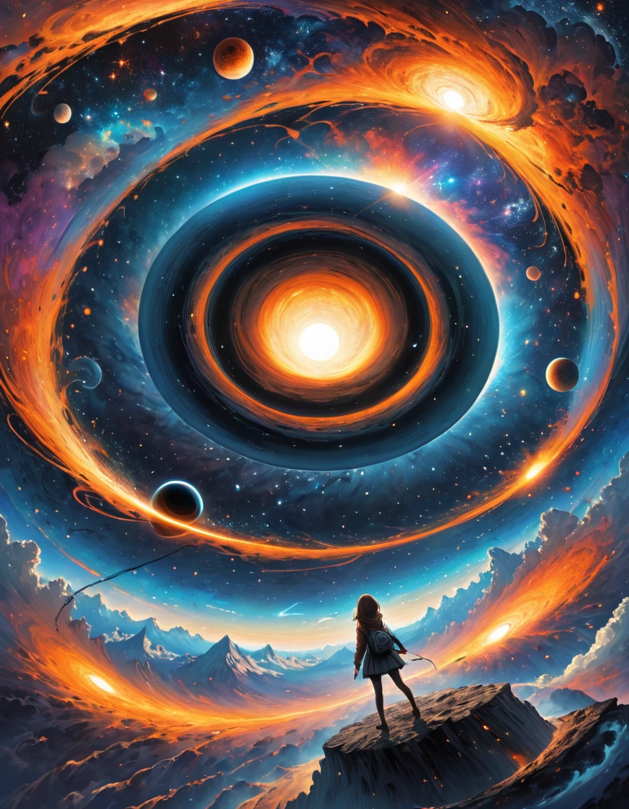 Traps in a universe. Time. Black hole. Something that goes on forever without any limit or end (infinity)