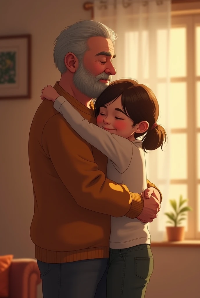 Me hugging my father