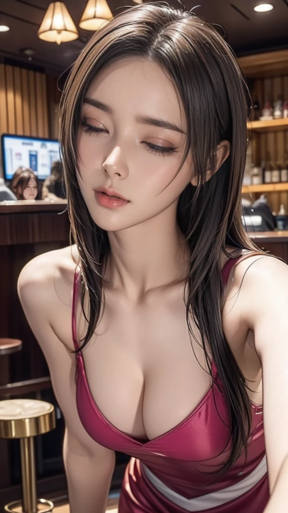 (masterpiece, best quality), A sexy fair-skinned female princess and big eyes is in a medieval fantasy world:1.0、 (at the bar:1.1), High forehead, long hair:1.0, harem, night, Detailed aspects, seduce 、Large Breasts、Big Ass、Wide waist、((Looking sadly innocently into the camera:1.8))
full-body shot:1.6
(Wearing sexy fantasy world costume,the costume is broken:1.3)
(Wearing Magic witch costume)
(The costume is very sexy,show a sexy weist:1.4)
Light gold hair:1.8
((feel pain:1.7))((Frowning and wanting to moan:1.7)) (almost close eyes:1.5)
on the sofa:1.0
Show armpits:0.5
Open the month slightly:1.7
Beautiful leg:0.7
Yell with joy:1.8
eyebrows curved downward:1.2