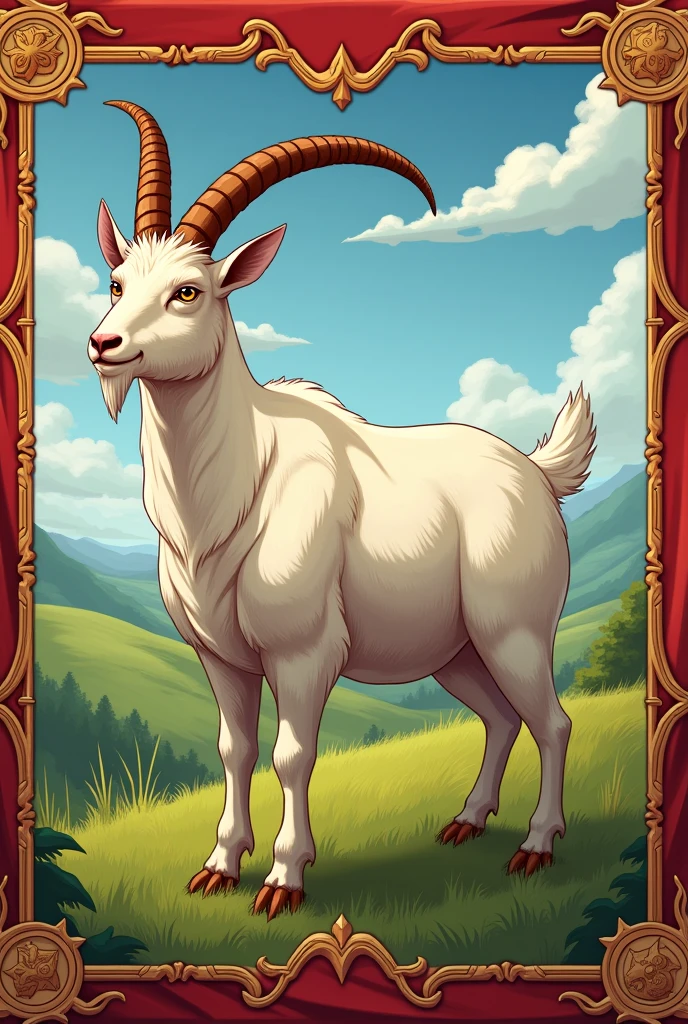 Create a kingdom flag with a goat as a pet 