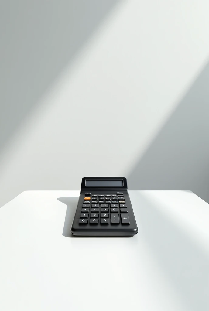 black calculator on top of a white table
