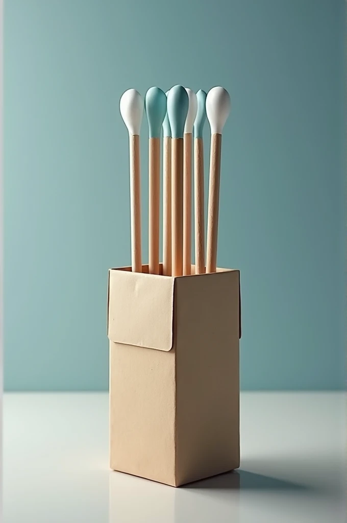 Create a logo of an infinite toothpick that its box washes the toothpick to be reused futuristic