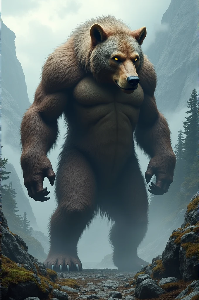 Hybrid between wolf and brown bear