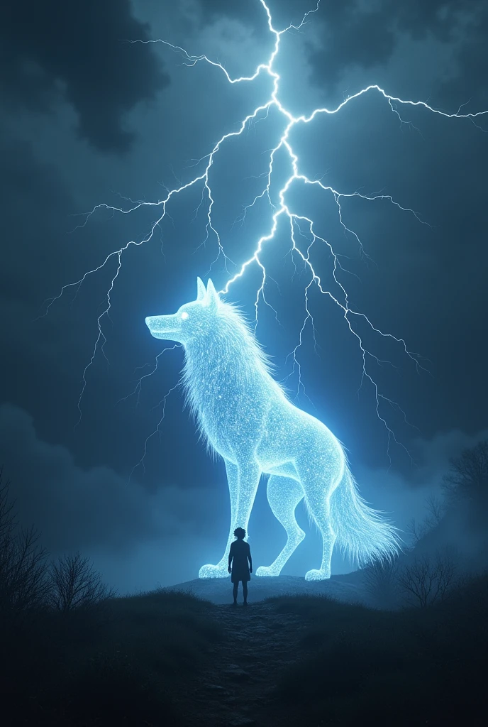 There are supposed to be several lightning bolts that strike at the same time and this light looks like a wolf 