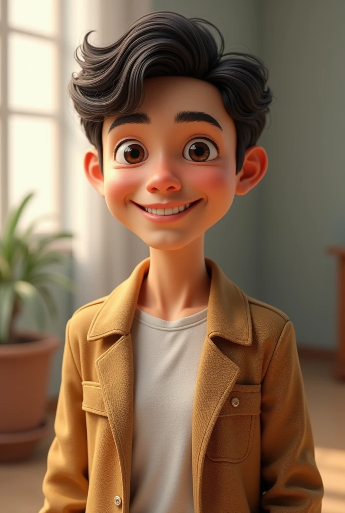 I would like to create a person on the side with a smile