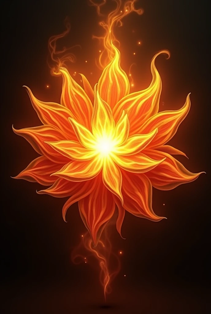 A religious symbol that is a flower made of flame