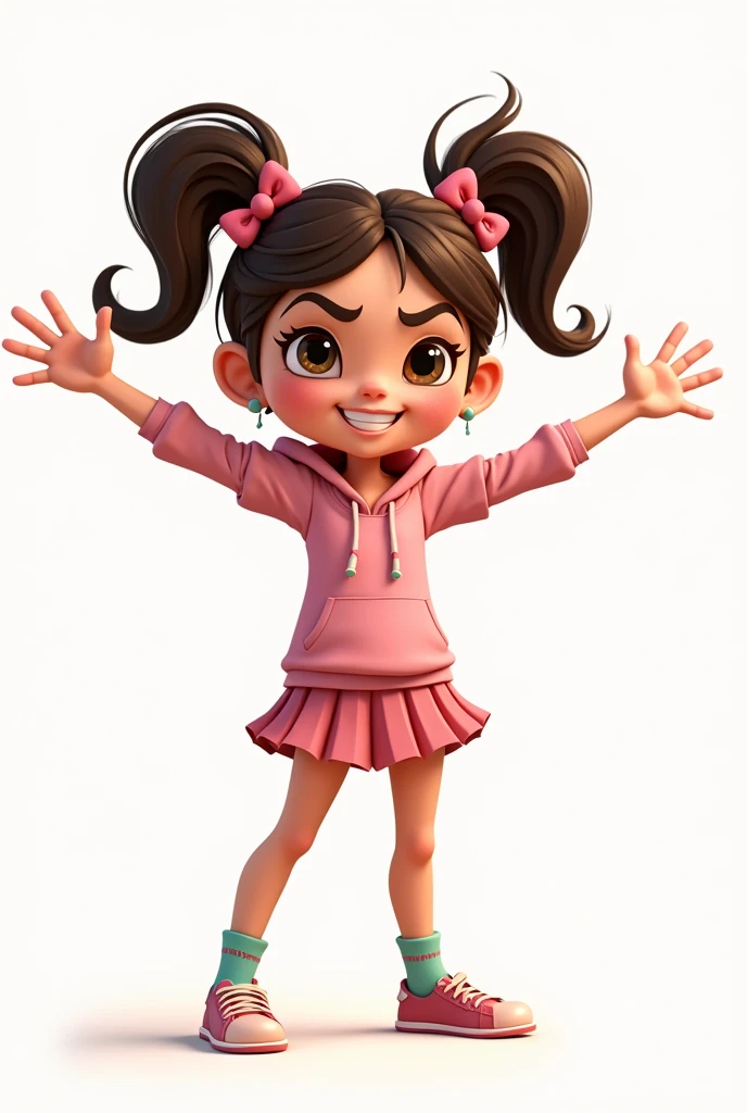 (photorealism:1.2), a vitruvian man but make it Vanellope von Schweetz, a princess from disney. make it cartoon and easy to draw for a beginner artist. no too much shadow