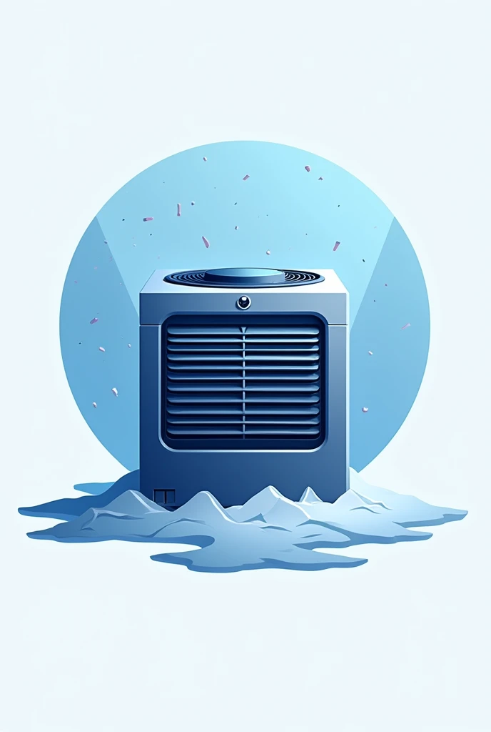 Generates a logo of a very cold air conditioner 