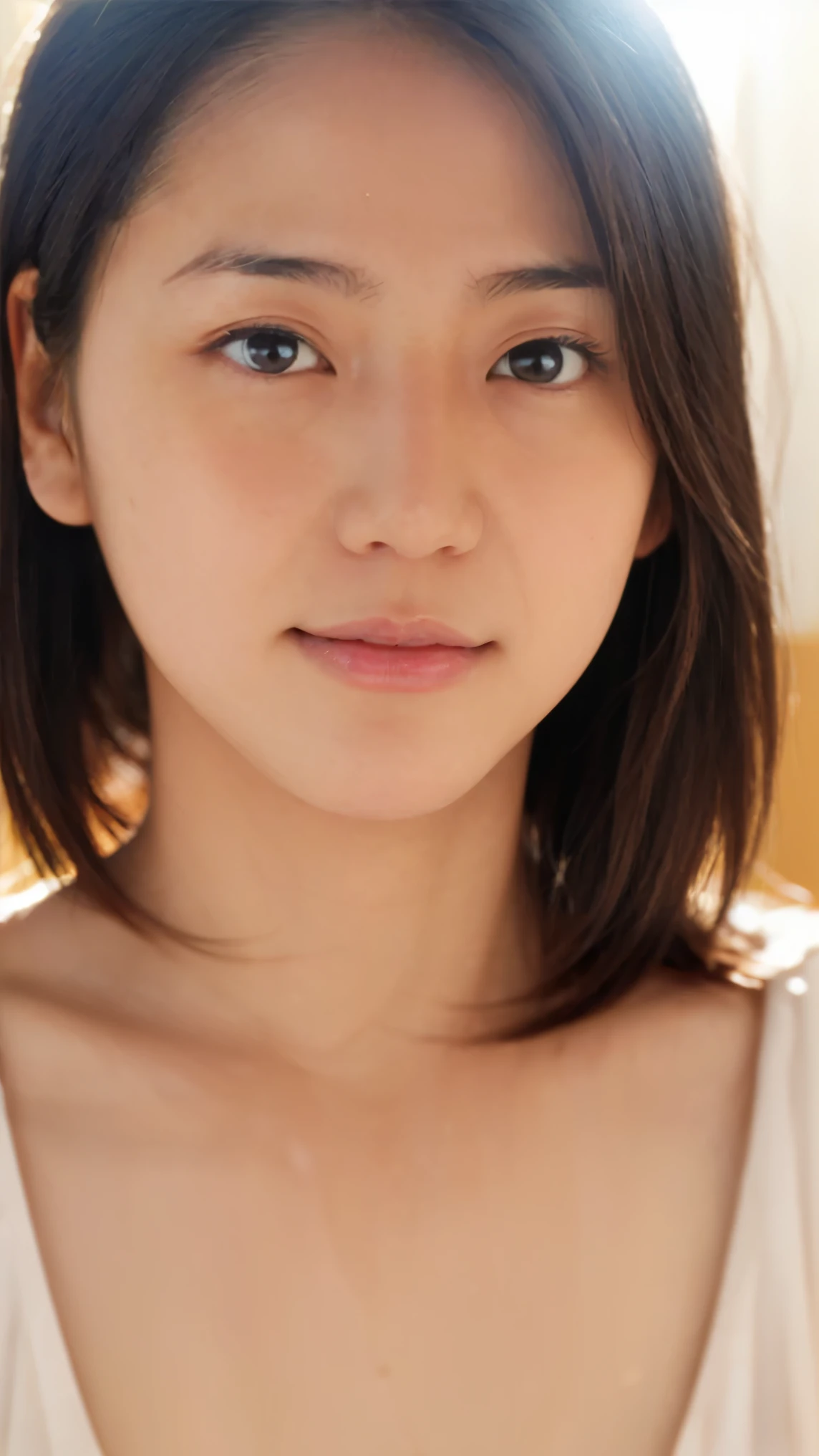 Cute Japanese Women Photos, smile, 20-year-old, (photo Realistic:1.4), (hyper Realistic:1.4), (Realistic:1.3), (Smoother lighting:1.05), (Improving the quality of cinema lighting:0.9), 32K, 1 girl,20-year-oldの女の子, Realistic lighting, Backlight, The light shines on your face, Ray Tracing, (Bright light:1.2), (Improvement of quality:1.4), (Highest quality Realistic textured skin:1.4), fine grain, Detailed face,(smile:0), (Emphasis on face close-up:1.3), (Enhances the beauty of skin texture:1.1),((Extremely precise and accurate anatomy:1.0)), (Enhances the beauty of skin texture:1.1), Clean and glowing skin, mesh, thin:1.2, (Realistic:1.3), Realisticなライティング, (Smoother lighting:1.05), 32K, One Japanese woman, fine grain, Detailed face, (Film Grain:1.1),(Accentuates body lines:1.1), High resolution, Natural look, Kind eyes, Improves hair quality, Delicate light and shadow, Transparent muscles, Graceful pose, Beautiful Eyes, Sharp details, Soft light reflection, Beautiful contours, Delicate skin tone, Fine hair texture,Cute Japanese Women Photos,