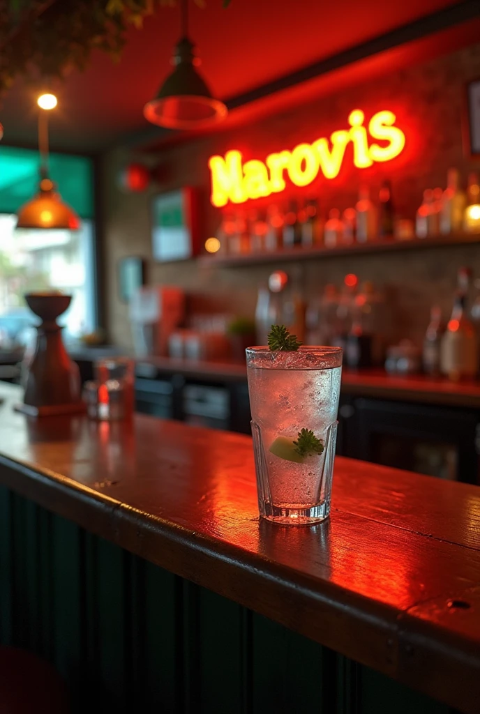 Letter for stories late paid in Marovis bar, with double gin, kids space with singer Tiago Costa