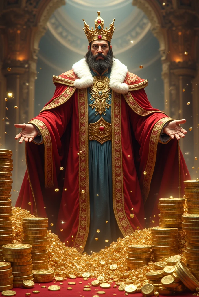 RoteiroDoMilhão makes an image of wealth and money 3 with a king 