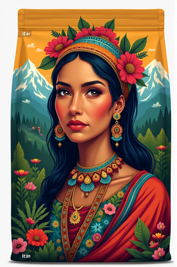 I want you to create a design for a 250g coffee bag, I want it to reflect Peruvian culture 100%%, I want it to reflect the nature and beauty of the country, that a client sees the design and says wow I want that product