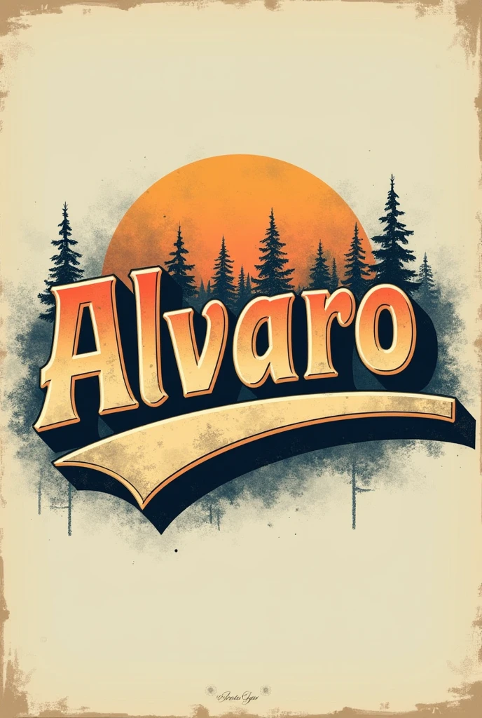 Create Alvaro's name with an OLD-SCHOOL theme