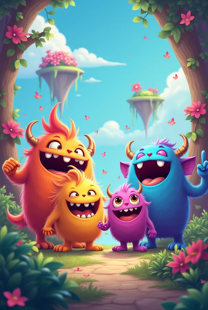 Create an image of the Backyordigans characters as monsters