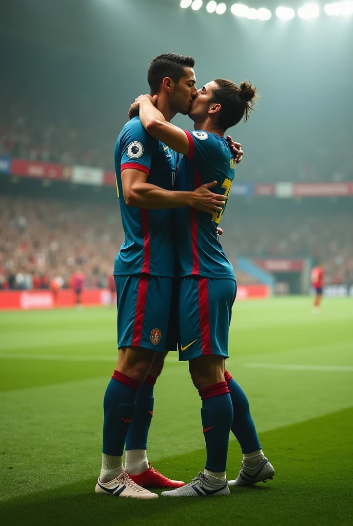 Cristiano Ronaldo kissing Andre Pierre Gignac