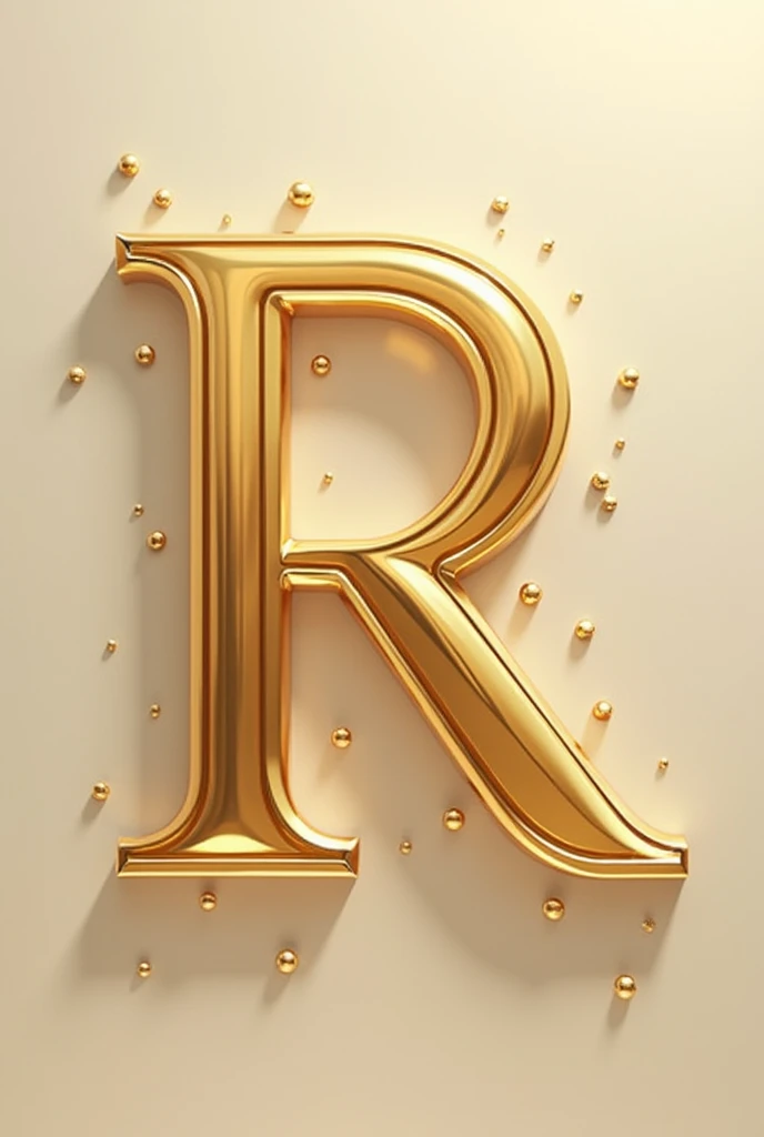 Make an equal letter R and M with several golds around it 
