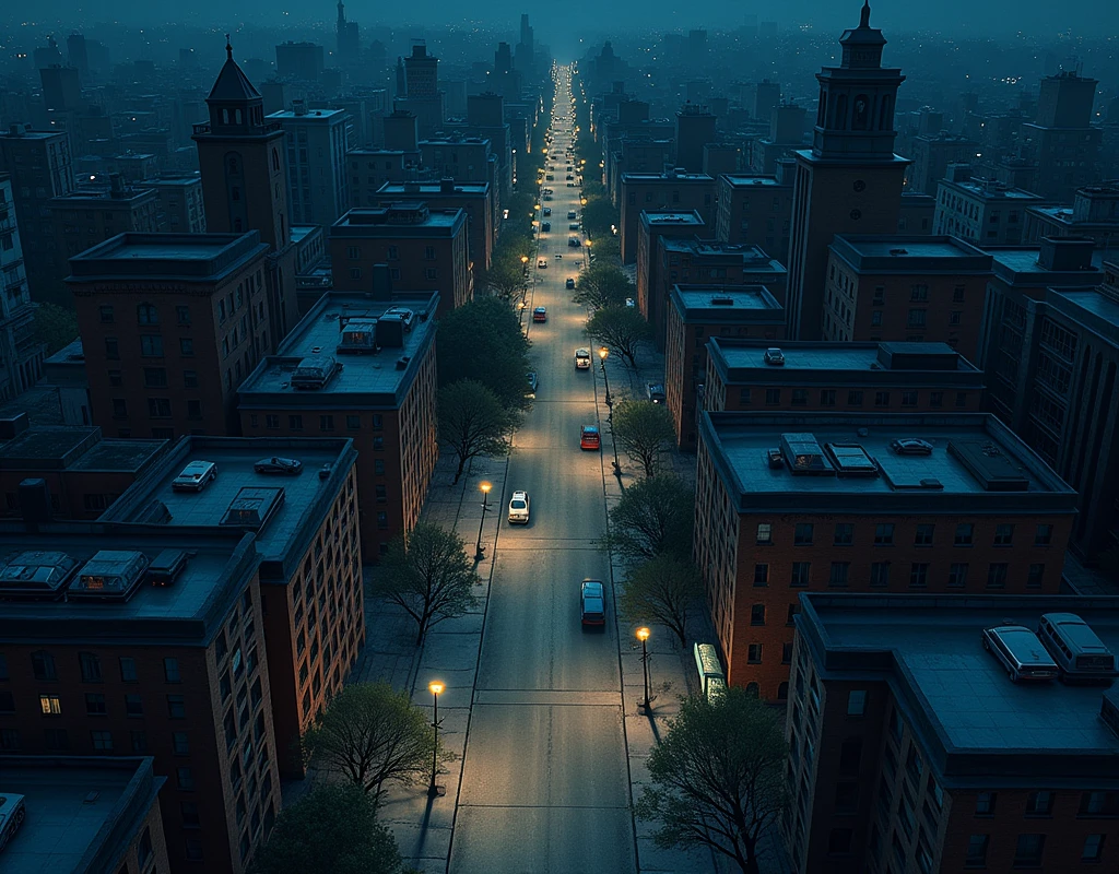 vampire the masquerade, map rpg, (a build from outside, in a city road.), game art, birdseye straight top-down shot from a drone, battlemap, current modern theme, seen from above, role-playing game, empty location, nighttime environment, (with realistic proportions and textures, intricate details, handdrawn, vibrant, cinematic lighting, masterpiece, 8k:1.2)